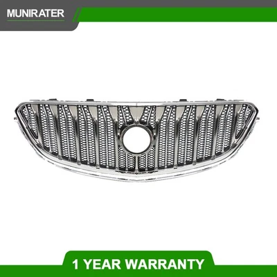 Chrome Black Front Upper Grill Grille New For Buick Enclave 2013 2014-2017 Foto 1 de 4
