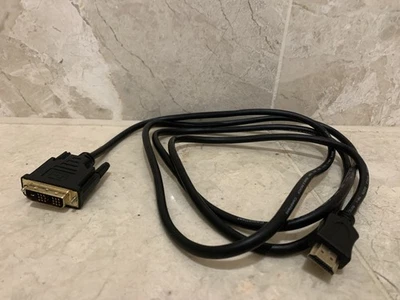 2m DVI to HDMI Digital Video Cable Lead PC Laptop to LCD HD TV Gold Brand New - Image 1 of 3