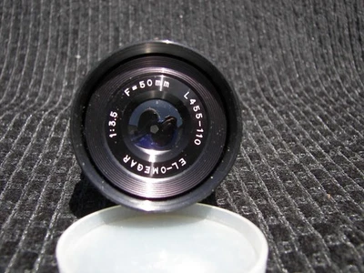 EL-OMEGAR f/3.5 50 mm LENTE DE AMPLIACIÓN L455-110 Simmon Omega con Caja LIMPIO Foto 1 de 4