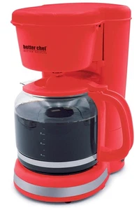 Basic Coffee Maker | 12-Cup | Pause-N-Serve | Brushed Metal Trim (Red) - Picture 1 of 1
