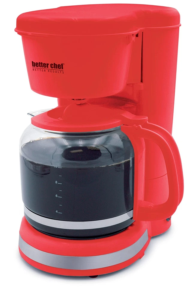 Basic Coffee Maker | 12-Cup | Pause-N-Serve | Brushed Metal Trim (Red) - Image 1 of 1
