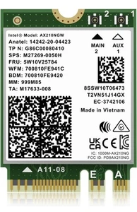 Scheda Wireless WiFi 6E Intel AX210NGW, Bluetooth 5.3 Tri-Band 5400Mbps - Foto 1 di 7