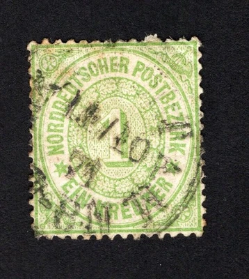 Nord Deutsches Postbezirk 1868 stamp Mi# 7 used CV=12$ - Image 1 of 2