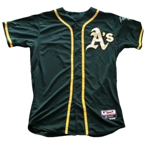 Maglia personalizzata Majestic Authentic Oakland Athletics A's verde alternativo 44 Large - Foto 1 di 6