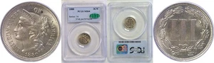 1880 3C Nickel Three Cent PCGS MS-64  CAC - Picture 1 of 3