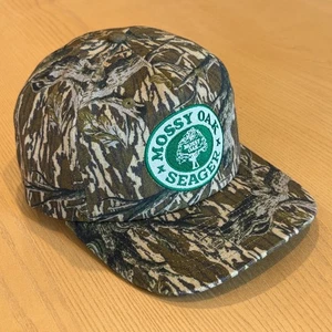 Gorra Seager Mossy Oak Marrón Camuflaje Lona Logo Caza Camionero A Presión Nuevo sin Etiquetas - Imagen 1 de 9
