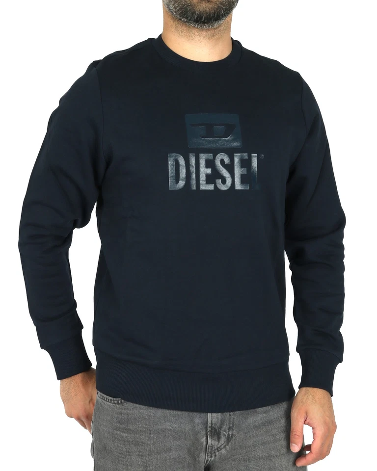 Diesel - Mens Regular Fit Supersoft Logo Sweatshirt Pullover - S-GIR - Image 1 of 1