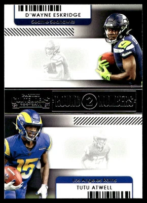 2021 Contenders Round 2 Numbers D'Wayne Eskridge/Tutu Atwell #RN-DES - Image 1 of 2