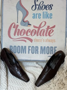 Paul Green schicke braune elegante Lederpumps niedriger Absatz Damengröße 8 UK 10,5 US – HERVORRAGENDER ZUSTAND - Bild 1 von 10