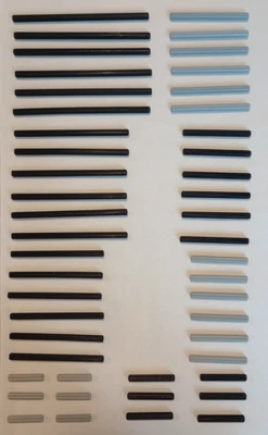 LEGO Technic Black & Light Gray Axles Assorted ~ Mindstorms Nxt Rcx ~ Lot of 48 - Image 1 of 4