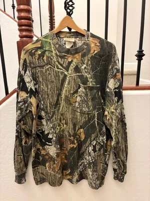 Vintage Mossy Oak Camouflage L-Sleeve Pocket Hunting Shirt Men's L 100% Cotton - Image 1 of 4