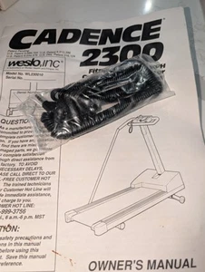 Cadence 2300 Treadmill Pulse Ear Clip And Manual Vintage 1991 - Picture 1 of 2