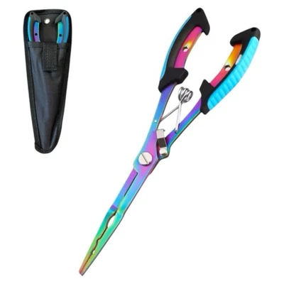 Alicates de pesca con nariz de aguja con funda y cortador de línea 8 pulgadas Foto 1 de 4