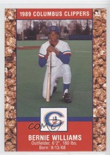 1989 Cracker Jack Columbus Clippers Police Bernie Williams #23