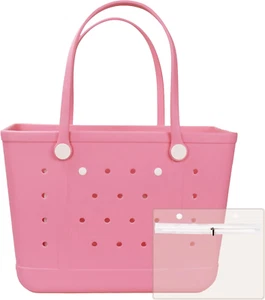 X Large Beach Bag, Oversized Rubber Beach Bag, Washable Open Tote Bag Durable To - Picture 1 of 6