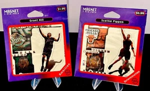 SCOTTIE PIPPEN/GRANT H1LL (HOF) 1997 CROWN PRO FACTORY SEALED MAGNET CARDS-RARE - Picture 1 of 2