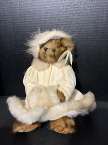 15” Victoria Plush Bearington  Jointed Faux Mink Fur Bear Winter Christmas 2005 - Picture 1 of 8