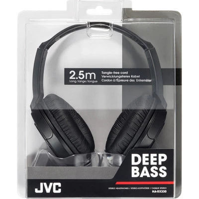 JVC HARX330  Full-Size Over-Ear Stereo Headphones - Black 2.5M Cord For DJ - Image 1 of 3