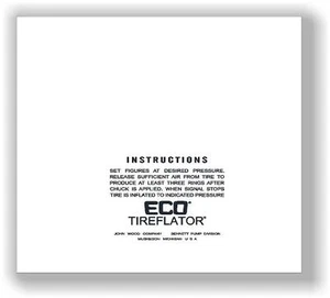 7.5"X 6.75" ECO TIREFLATOR METER FACE PLATE REPLACEMENT DECAL  - Picture 1 of 1