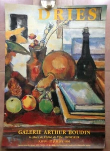DRIES 1993 AFFICHE ORIGINALE GALERIE ARTHUR BOUDIN PARIS - Picture 1 of 1