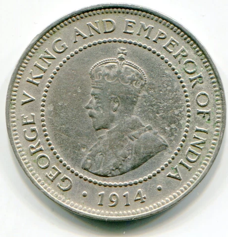 Jamaica Half Penny  1914 key date    lotjul5365 Cover