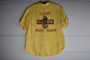 Antigua Camisa Original JI Estuche Distribuidor Uniforme Antiguo Abe Eagle Raro Tractor Letrero IN - Imagen 1 de 18
