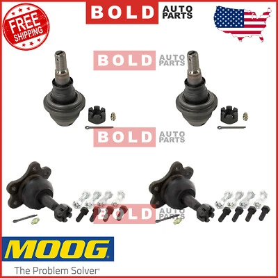 Kit de juntas esféricas dianteiras superiores e inferiores Moog conjunto para Chevy GMC Tahoe Sierra Yukon - Imagem 1 de 4