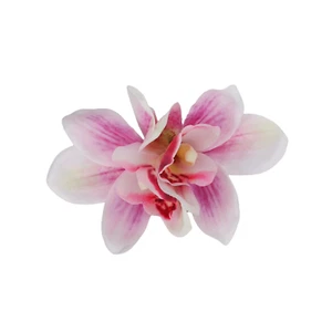 Flower Hair Clips for Women, Pink Orchid Flower Hairpins, Hawaiian Hair Accessor - Picture 1 of 12