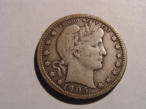 1905 Barber Quarter - FINE condition Cover