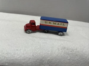 VINTAGE BARCLAY 1950-60's SEMI CAB  TRUCK & US MAIL TRAILER - Picture 1 of 5
