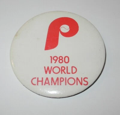 1980 Baseball Philadelphia Phillies World Series Souvenir Stadium Pin Button - Image 1 of 2
