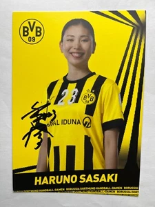 Autograph HARUNO SASAKI-Borussia Dortmund Handball 22/23-52 Caps JAPAN-signed-AK - Picture 1 of 2