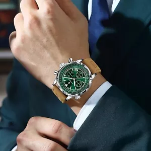 Branded Luxury Military Watch for Men Waterproof Luminous Leather Man Watches - Picture 1 of 11