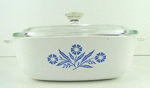 Corning Ware P-1-B Blue Cornflower 1 Quart Casserole With Glass Lid - Picture 1 of 7