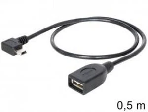 Cable USB OTG USB mini macho a hembra USB A 50 cm - Imagen 1 de 1