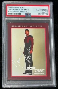 Jonathan Frakes "Commander Riker" 1991 Impel STAR TREK Signed Rookie Card RC PSA - Picture 1 of 2