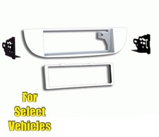 White Car Stereo Radio Install Dash Trim Mount Face Kit for 2012-2015 Fiat 500