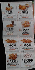Set of 8 New Popeye's Coupons all expiring on 6/2/2024!