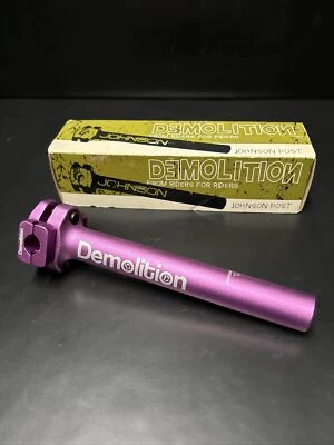 NOS Demolition Johnson Seat Post 25.4mm Anodized Railed Bmx Freestyle S&M Cult - Image 1 of 4