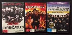 THE EXPENDABLES 1 2 3 TRILOGY DVD BUNDLE - SYLVESTER STALLONE - REGION 4 - VGC - Picture 1 of 2