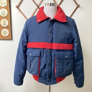 Vintage 80s 90s Field & Stream Insulated Bomber Puffer Ski Jacket Large - Picture 1 of 17