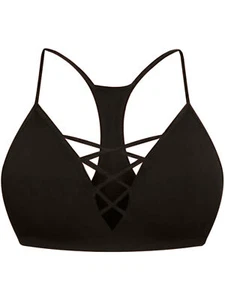 Bralette espalda deportiva de punto acanalado entrecruzado - Imagen 1 de 38