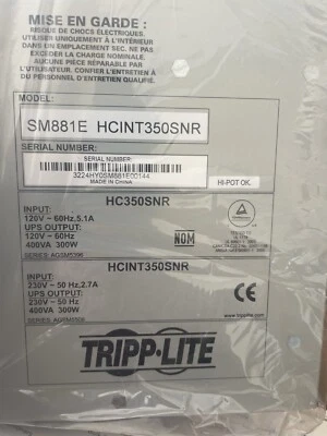 NUEVO inversor/cargador de potencia Tripp-Lite HCINT350SNR 350W Foto 1 de 4