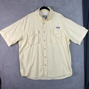 Bimini Bay Mens Fishing Shirt XXL Yellow Cape Back Nylon Loose Outdoors Vented - Picture 1 of 14
