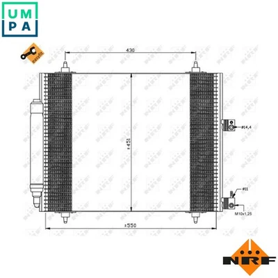 CONDENSER AIR CONDITIONING 35669 FOR PEUGEOT EXPERT/Van/TEPEE 807 FIAT 2.2L 4cyl - Image 1 of 4