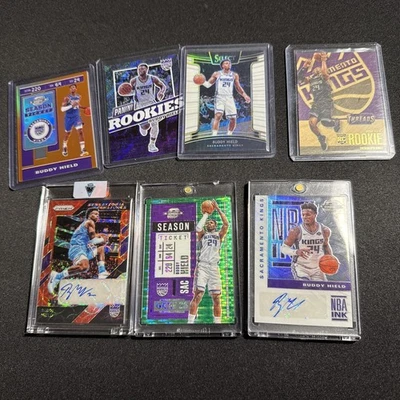 Lote de tarjetas de baloncesto Buddy Hield - 7 cartas... 2 autos, 4 #, 1 base  Foto 1 de 4
