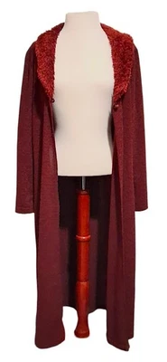 Cárdigan largo de colección Boho granate plumero delantero abierto Cottagecore Fairy Abuela años 70   Foto 1 de 4