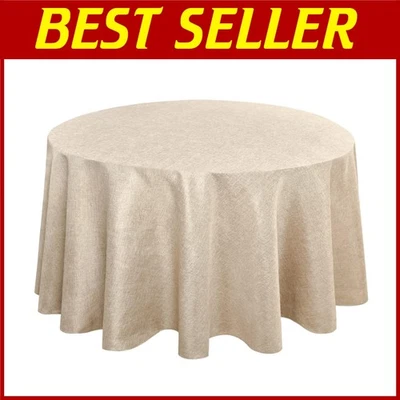 120" Round Polyester Tablecloth - Easy Wash, Stain Resistant - Image 1 of 4