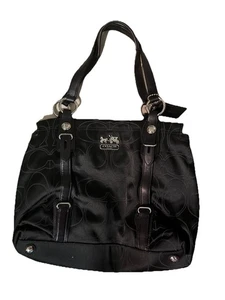 Authentic Coach Black Signature Tote Bag – Style No. D1073-15409 with Dust Bag - Picture 1 of 10