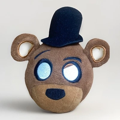 Funko FNAF Freddy Bear Head Black Hat Five Nights At Freddys Plush Toy 5" EUC - Image 1 of 4